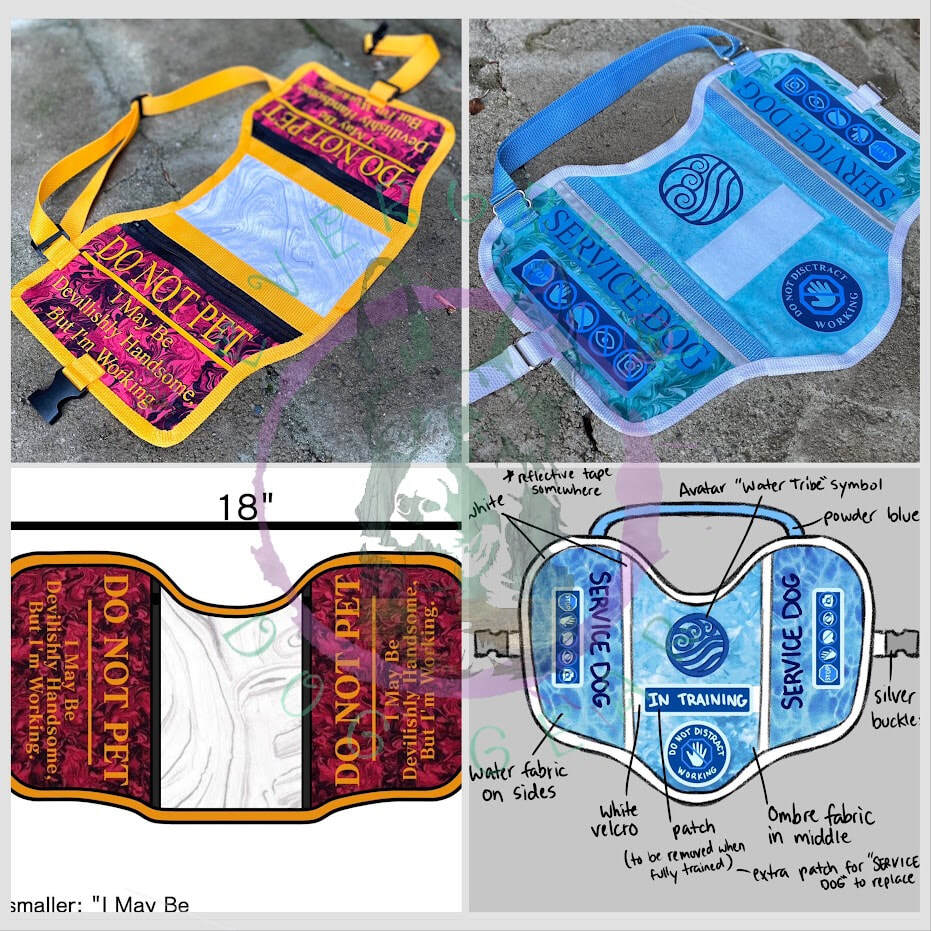 Custom Service Dog Vest With Artwork